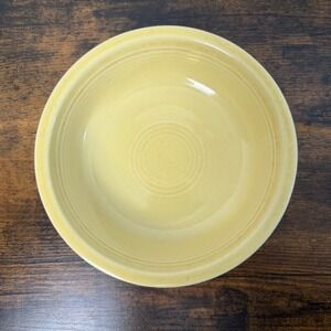 Vintage Fiesta Cereal Bowl Pale Yellow HLC Homer Laughlin USA 7 Inch Bowl